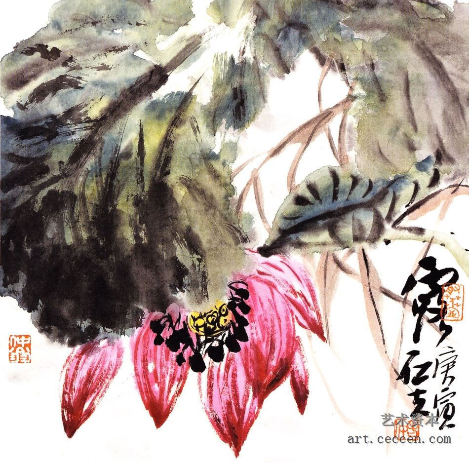露 34x34cm 纸本墨笔 2010年 郭石夫